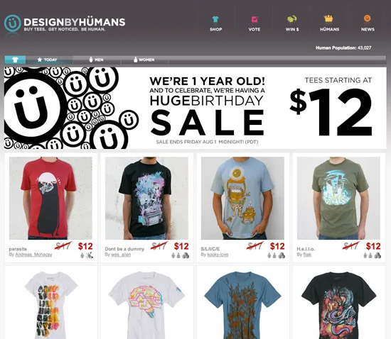 Design By Humans $12 Tees