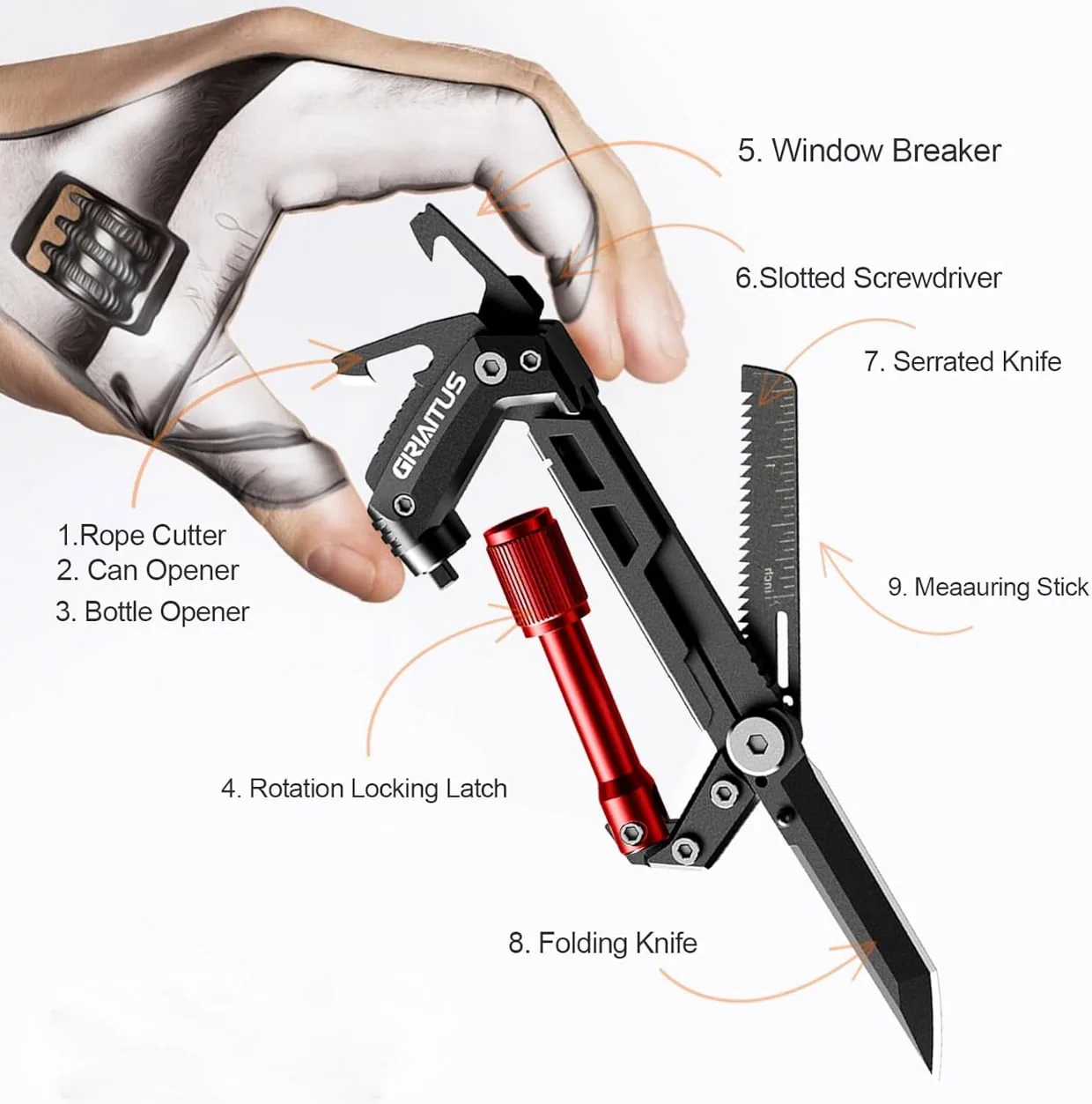 Giriaitus Carabiner Mulitool