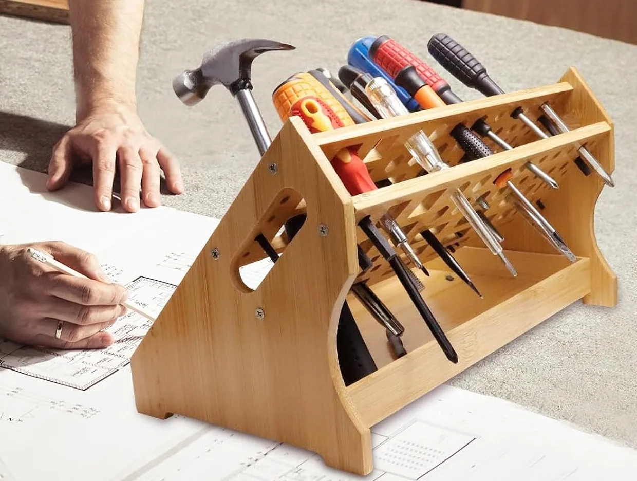 Bamboo Tool Organizer