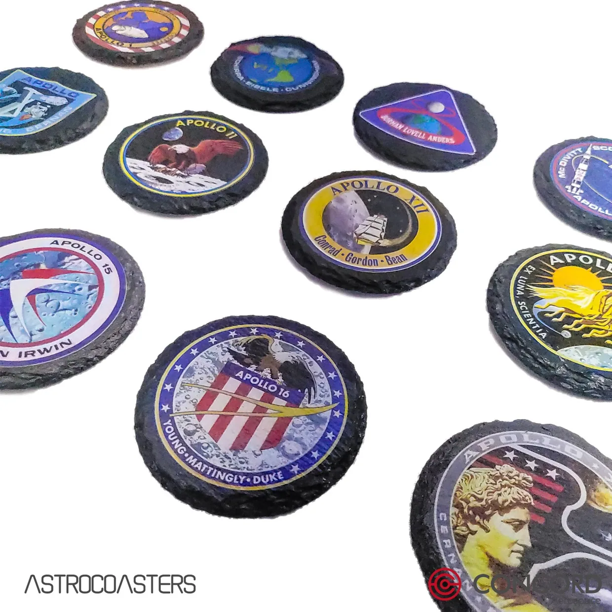 Apollo Program Slate Coaster Set