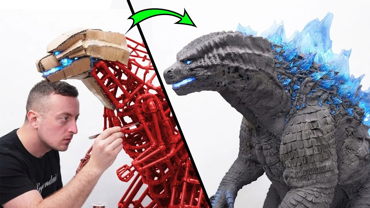 Sculpting Godzilla
