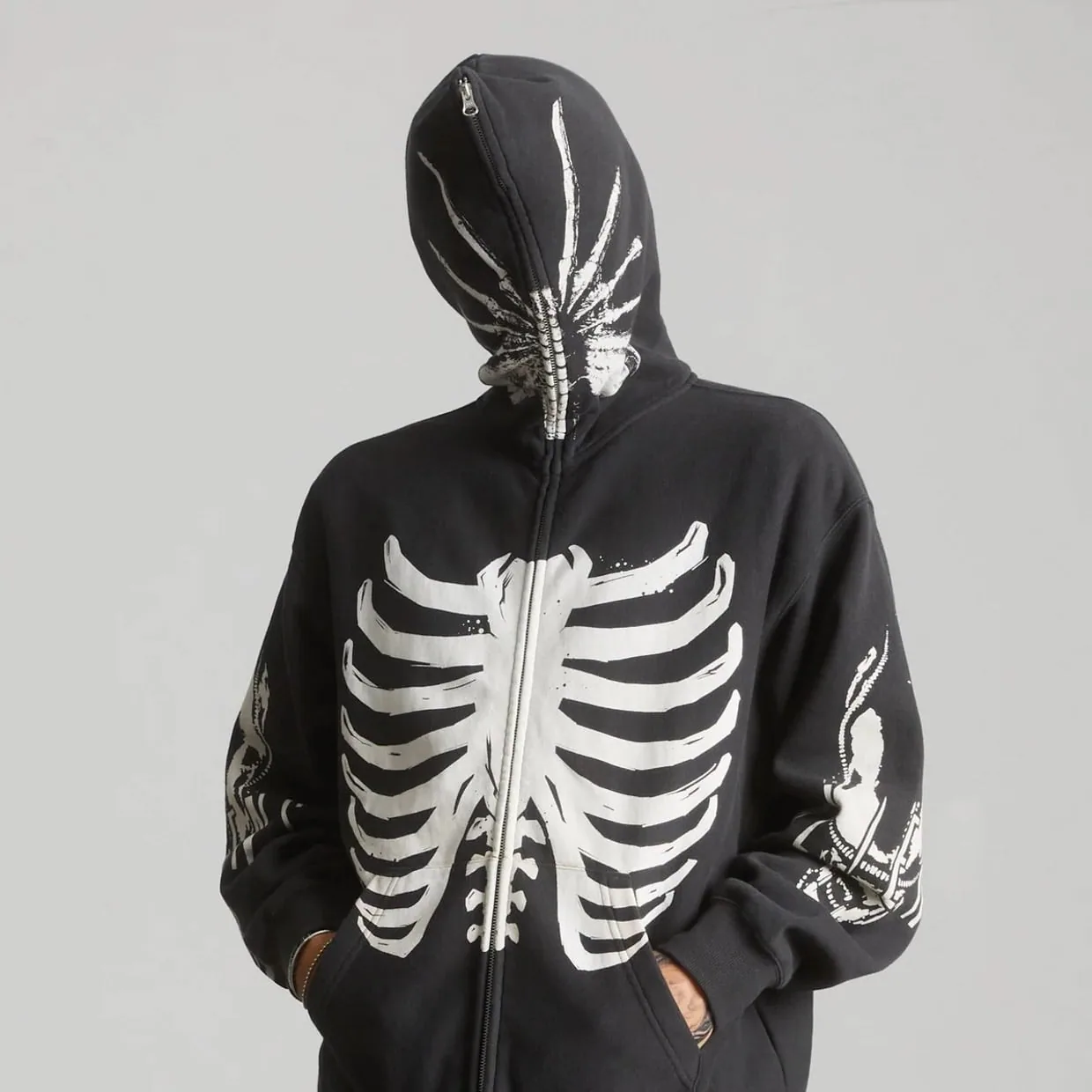 HUF x Alien Facehugger Full-Zip Hoodie