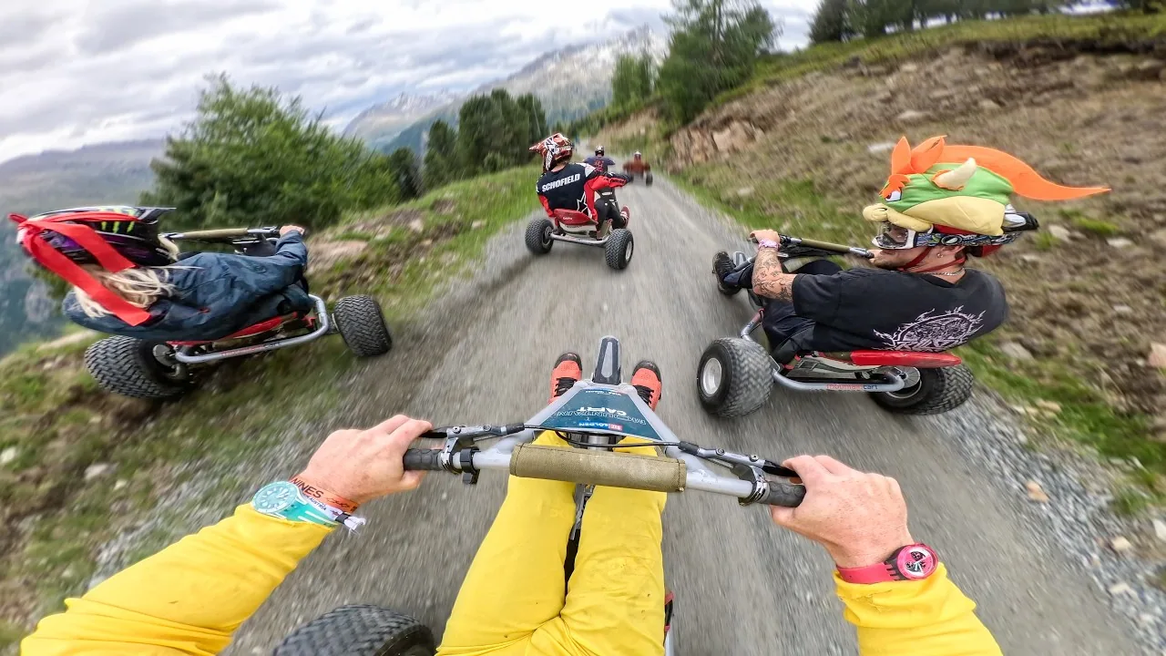 Downhill Mario Kart Race