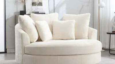 Aoiy & Wifon 59.8" W Oversized Barrel Chair : A Cozy Statement Piece for Relaxed Living