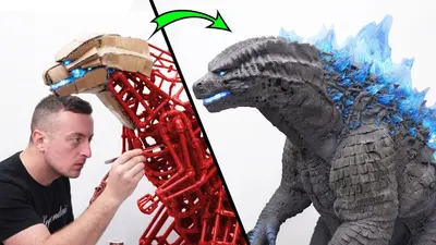 Sculpting Godzilla